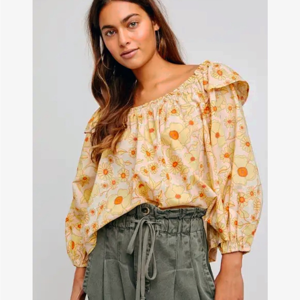 Free people Miss Daisy printed top